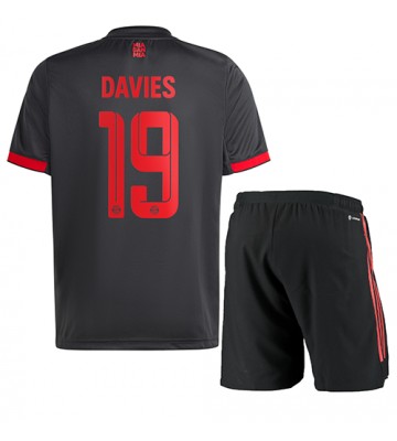 Bayern Munich Alphonso Davies #19 Tredjedraktsett Barn 2022-23 Kortermet (+ Korte bukser)